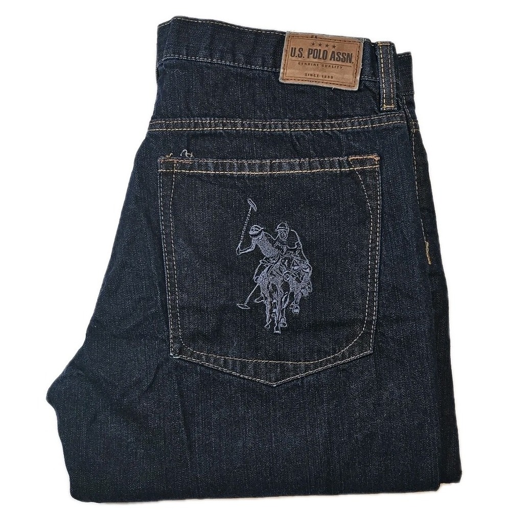 U.S. Polo Assn. Dark BLue Jeans Big Pony Y2K Street Men's Size 36 x 32 Straight
